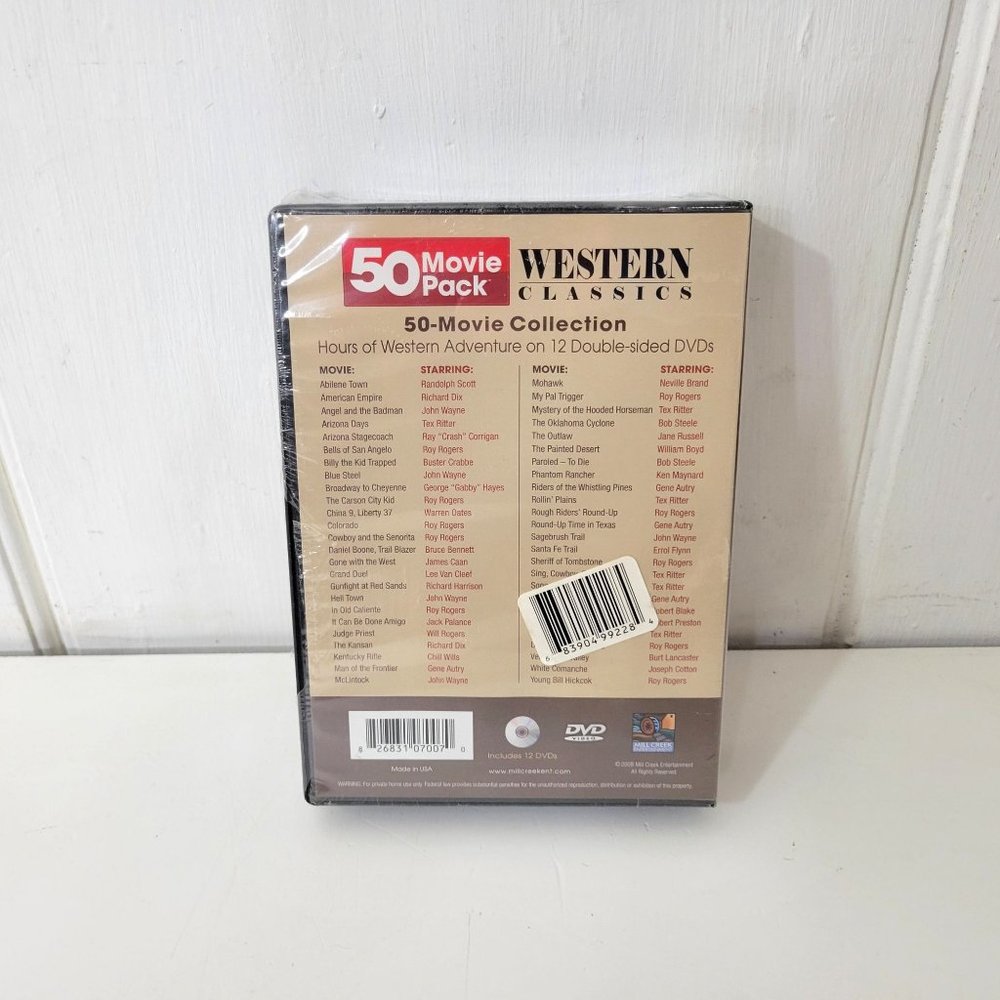 Western Classics DVD 50 Movie Pack NIP - Picture 2 of 4